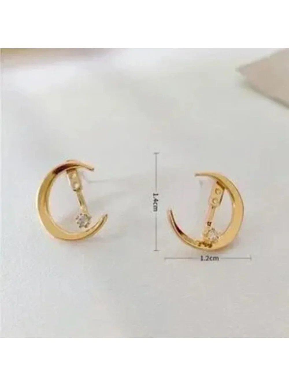 Gold Moon Star Earrings